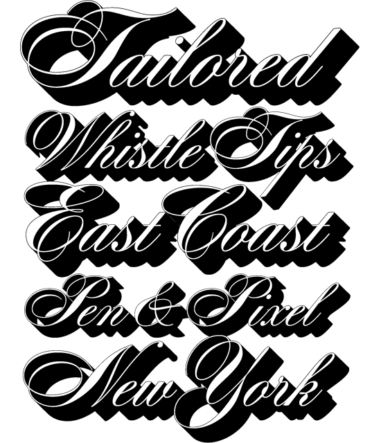 House Industries, Photo Lettering, Alphabet, Davison Spencerian